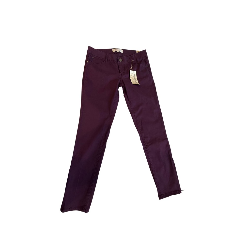 Rewind Juniors 11 NWT Purple Wine Slim Straight Stretch Jeans Mid Rise Pants